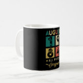 1984 August Geburtstag Retro Kaffeetasse (Vorderseite Links)