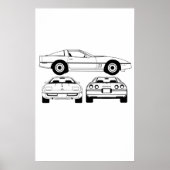 1984 Chevrolet Corvette Poster (Vorne)