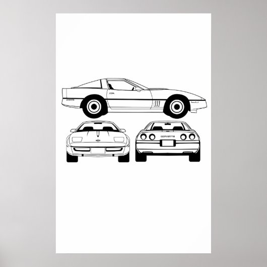 1984 Chevrolet Corvette Poster (Vorne)