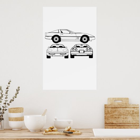 1984 Chevrolet Corvette Poster (Küche)