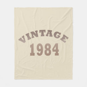 1984 geboren, eleganter moderner Vintage-Geburtsta Fleecedecke