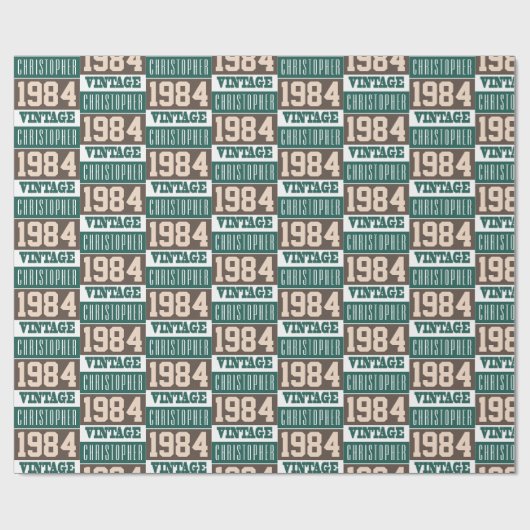 1984 geboren geschenkpapier (Flach)