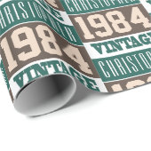 1984 geboren geschenkpapier (Rolleneckpunkt)