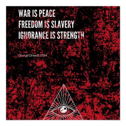 1984 George Orwell War is Peace Poster (Vorderseite)
