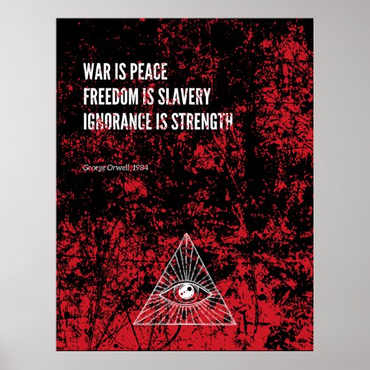 1984 George Orwell War is Peace Poster (Vorne)