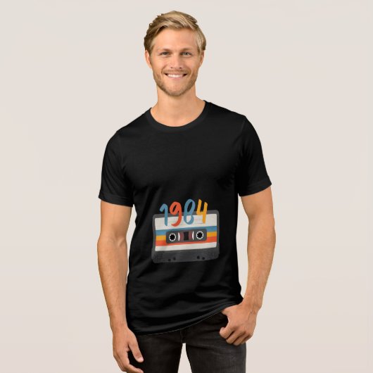1984 Kassette Tri-Blend Shirt (Vorderseite voll)
