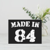 1984 Made in 84 Karte (Stehend Vorderseite)