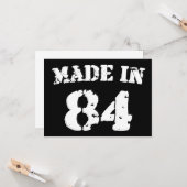 1984 Made in 84 Karte (Vorderseite/Rückseite Beispiel)