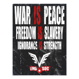 1984 Newspeak Plakat Fotodruck