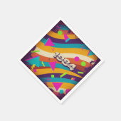 1984 - Retro Vintager 80er Neon Geometric - Serviette (Ecke)