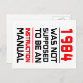 1984 sollte kein Handbuch für die Anleitung sein Postkarte (Vorne/Hinten)