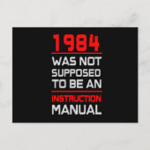 1984 sollte nicht ein Anweisungs-Handbuch sein Postkarte (Vorderseite)