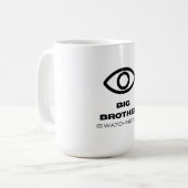 1984 Tasse - Der große Bruder beobachtet dich! (Vorderseite Links)