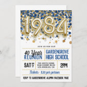 1984 Uni-Wiedersehen Einladung (Vorne/Hinten)