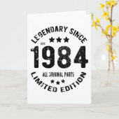 1984 Vintager Geburtstag Karte (Gelbe Blume)