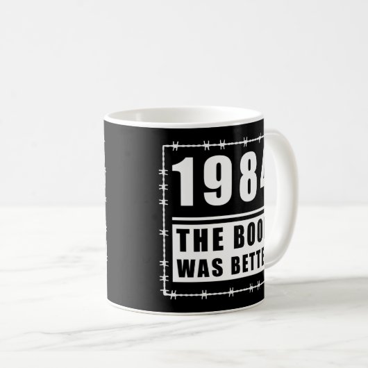 1984 war das Buch besser zitiert Kaffeetasse (VorderseiteRechts)