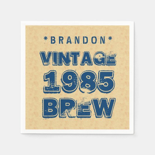 1985, 30. oder irgendein Geburtstag VINTAG BREW Go Serviette (Vorderseite)