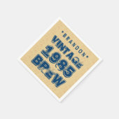 1985, 30. oder irgendein Geburtstag VINTAG BREW Go Serviette (Ecke)