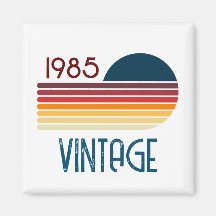 1985 40. Geburtstag Retro Rainbow Stripe Sun