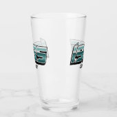 1985 40. Geburtstag Retro Stripe Retro Schriftart  Glas (Links)