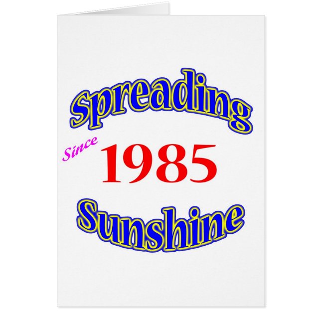 1985 ausgebreiteter Sonnenschein (Vorne)