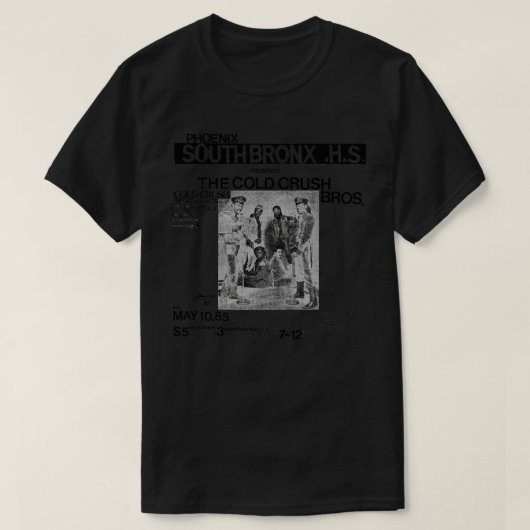 1985 Cold Crush Brothers Flyer T-Shirt (Design vorne)
