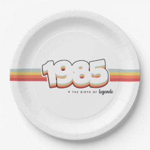 1985 Die Geburt von Legenden Pappteller