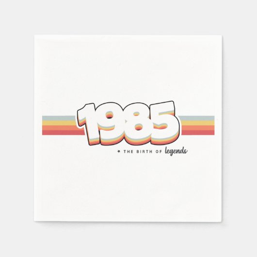 1985 Die Geburt von Legenden Serviette (Vorderseite)