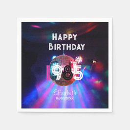 1985 Disco Ball 40. Geburtstags-Party Einladung Serviette