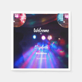 1985 Disco Ball 40. Geburtstags-Party Einladung Serviette