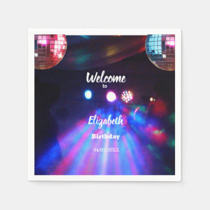 1985 Disco Ball 40. Geburtstags-Party Einladung Serviette