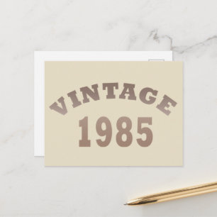 1985 geboren, elegante moderne Vintage-Geburtstag Feiertagspostkarte