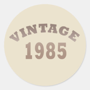 1985 geboren elegante moderne vintage Geburtstagsf Runder Aufkleber
