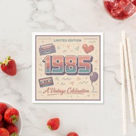 1985 geboren Retro-Papier Servietten | Retro