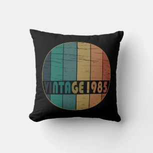 1985 geborenes farbenfrohes Vintage-Geburtstagsges Kissen