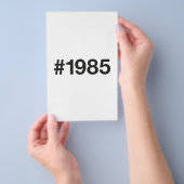 1985 Hashtag 40 Geburtstag Flyer (Handgriff)