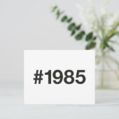 1985 Hashtag 40 Geburtstag Postkarte (Stehend Vorderseite)