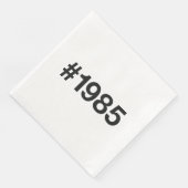 1985 Hashtag 40 Geburtstag Serviette (Ecke)