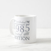 1985 Limited Edition 40. Geburtstag Kaffeetasse (Vorderseite Links)