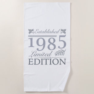 1985 Limited Edition 40. Geburtstag Strandtuch