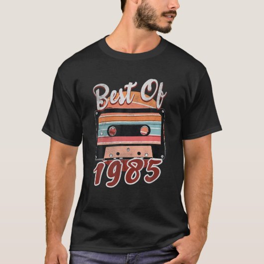 1985 Retro Ästhetik 37 Jahre alt Geburtsbor T-Shirt (Vorderseite)