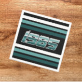 1985 Retro Stripe Aquamarin Napkin Serviette