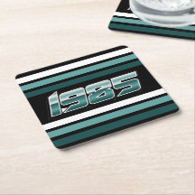 1985 Retro Stripe Aquamarin