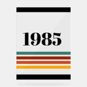 1985 Retro Stripe Vintag Acrylschild (Vorderseite)