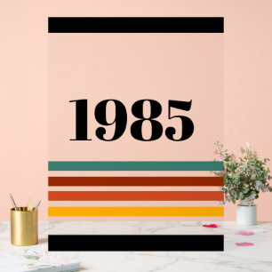 1985 Retro Stripe Vintag Acrylschild