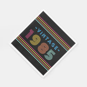 1985 Vintag Retro Stripe Neon Bright Napkins Serviette (Ecke)