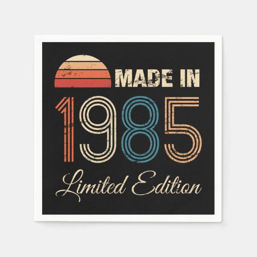 1985 Vintage 40. Geburtstag Serviette (Vorderseite)