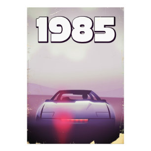 1985 Vintage-Supercar-Plakat Fotodruck
