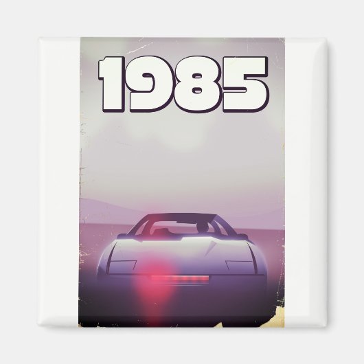 1985 Vintage-Supersportwagenposter Magnet (Vorne)