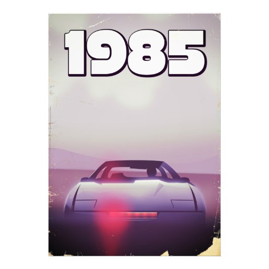 1985 Vintages Supercar-Poster Fotodruck (Vorne)